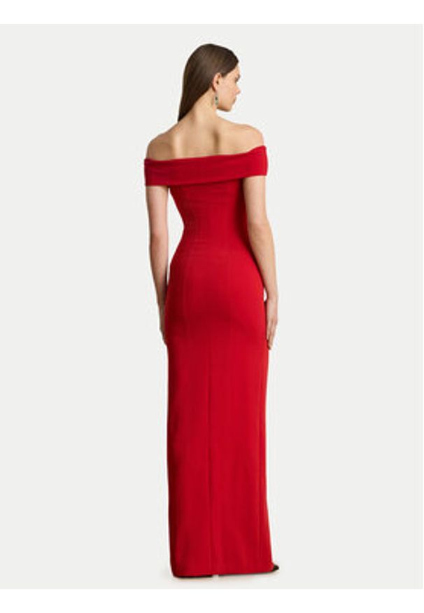 Lauren Ralph Lauren - LAUREN RALPH LAUREN Sukienka wieczorowa 253982109004 Czerwony Slim Fit. Kolor: czerwony. Materiał: syntetyk. Styl: wizytowy