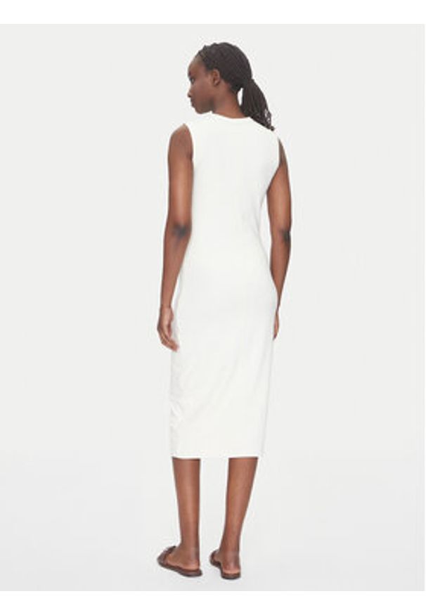 Calvin Klein Jeans Sukienka codzienna LV047C240G Beżowy Slim Fit. Okazja: na co dzień. Kolor: beżowy. Materiał: bawełna. Typ sukienki: proste. Styl: casual