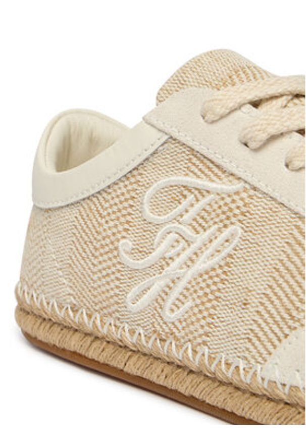 TOMMY HILFIGER - Tommy Hilfiger Espadryle Th Heritage Rope Sneaker FW0FW09108 Écru. Materiał: materiał