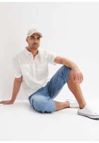 bonprix - Jeansy bojówki 3/4 regular fit z prostymi nogawkami. Kolor: niebieski #3