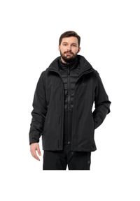 Kurtka uniwersalna męska Jack Wolfskin 11162516000. Typ kołnierza: kaptur. Kolor: wielokolorowy, czarny, szary