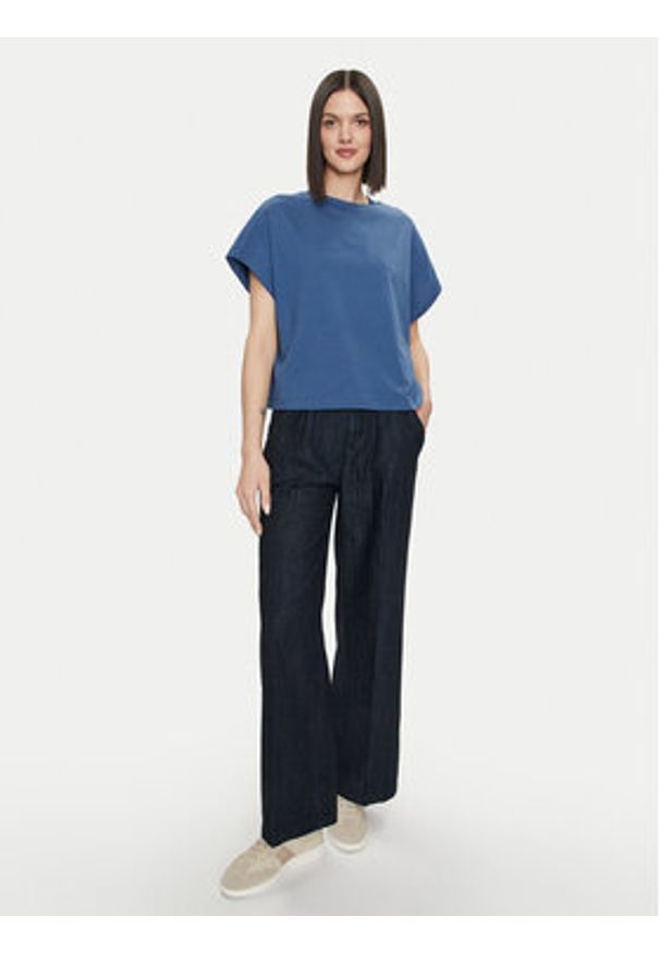 United Colors of Benetton - United Colors Of Benetton T-Shirt 3096D1071 Niebieski Relaxed Fit. Kolor: niebieski. Materiał: bawełna