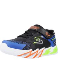 skechers - Buty do chodzenia dla dzieci Skechers Rymt Flex Glow. Zapięcie: rzepy. Kolor: czarny. Materiał: materiał. Szerokość cholewki: normalna. Model: Skechers Sport. Sport: turystyka piesza