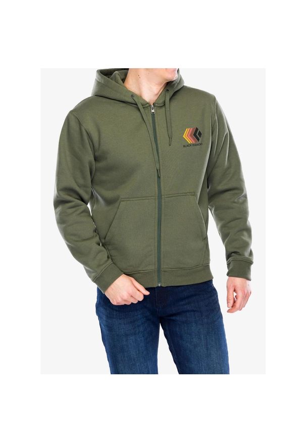 Bluza rozpinana męska Black Diamond Faded Full Zip Hoody. Kolor: zielony. Styl: sportowy. Sport: turystyka piesza