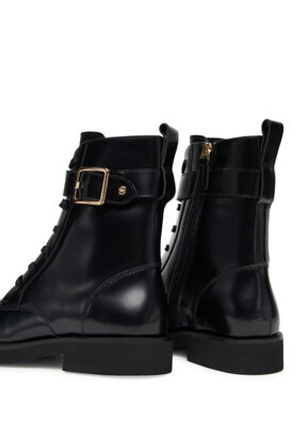 BOSS Trzewiki Eleri 50552772 Czarny. Kolor: czarny. Materiał: skóra