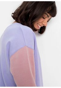 Bluza z bawełny organicznej bonprix jasny fioletowy - dymny jasnoróżowy. Kolor: fioletowy. Materiał: bawełna #2