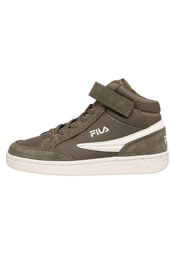 Buty do chodzenia dla dzieci Fila Crew Velcro Mid wysokie. Kolor: zielony. Sport: turystyka piesza