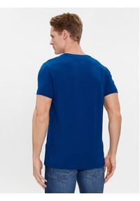 TOMMY HILFIGER - Tommy Hilfiger T-Shirt Stretch Slim Fit Tee MW0MW10800 Niebieski Slim Fit. Kolor: niebieski. Materiał: bawełna #3