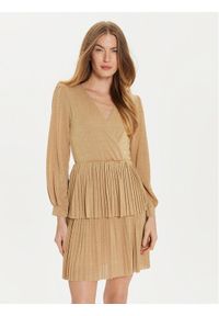 Artigli Sukienka koktajlowa ACAB000583 Złoty Regular Fit. Kolor: złoty. Materiał: wiskoza, syntetyk. Styl: wizytowy #1