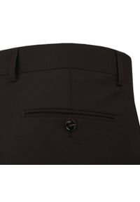 Taliowany Garnitur Męski - Victorio - Brązowy. Kolor: brązowy. Materiał: poliester, wiskoza, elastan. Wzór: gładki #14