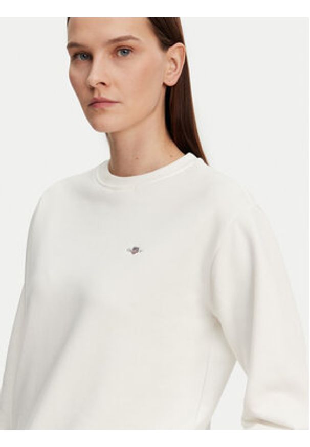 GANT - Gant Bluza Shield 4201414 Écru Relaxed Fit. Materiał: bawełna