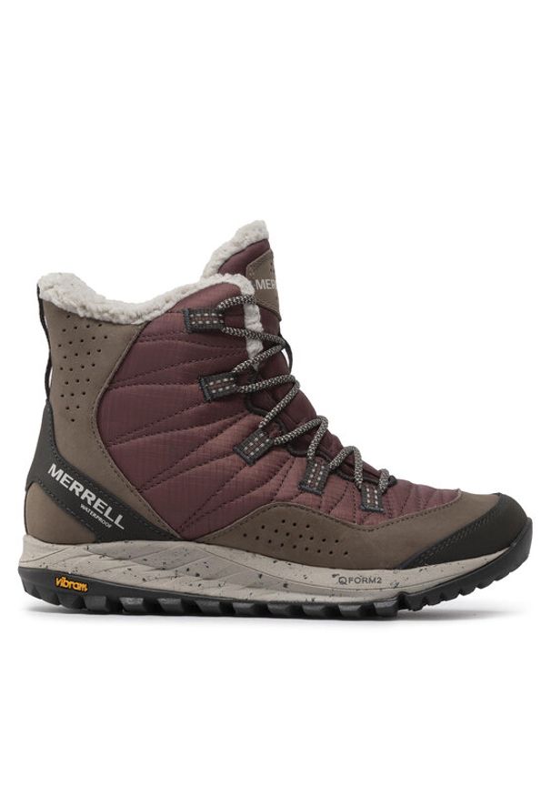 Merrell Śniegowce Antora Sneaker Boot Wp J066930 Bordowy. Kolor: czerwony. Materiał: materiał