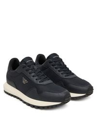 Emporio Armani Sneakersy EM003738 AF19532 MB007 Granatowy. Kolor: niebieski. Materiał: zamsz, skóra