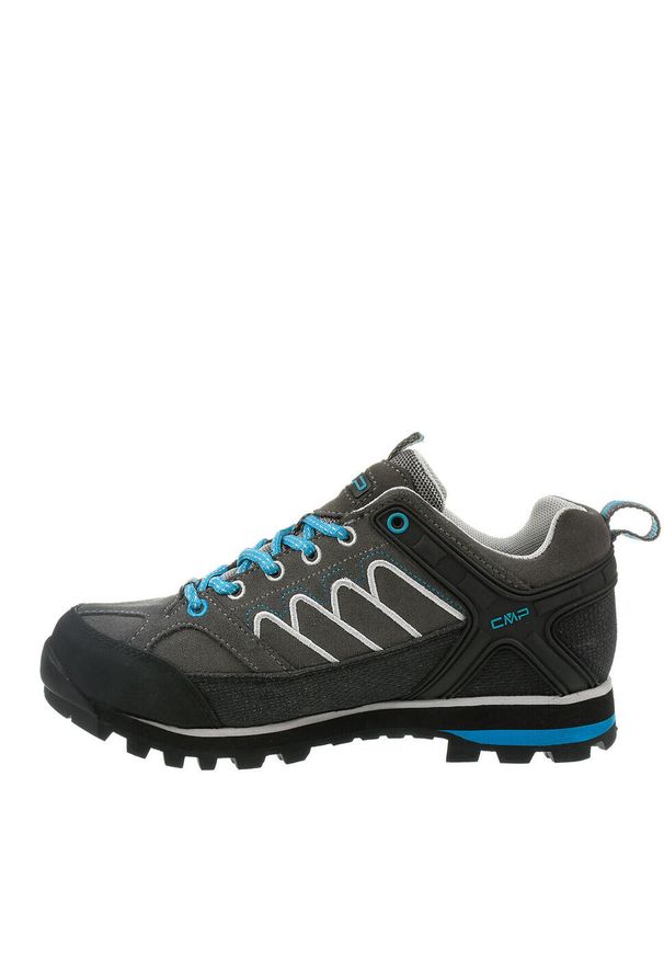Damskie buty trekkingowe górskie ze skóry zamszowej VIBRAM CMP MOON LOW. Kolor: czarny, szary, wielokolorowy. Materiał: zamsz, skóra. Styl: sportowy