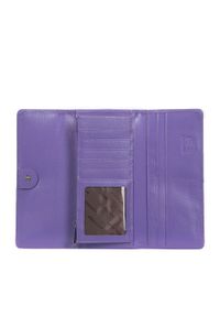 Wittchen - Damski portfel z lakierowanej skóry z monogramem fioletowy. Kolor: fioletowy. Materiał: skóra, lakier #2