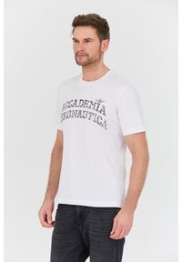 Aeronautica Militare - AERONAUTICA MILITARE Biały bawelniany męski t-shirt M.C., Rozmiar XL. Kolor: biały #3