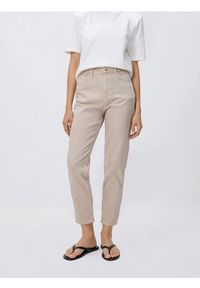 Reserved - Jeansy mom fit - beżowy. Kolor: beżowy #1
