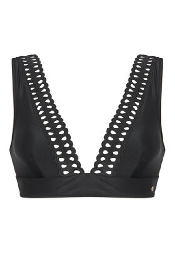 BOSS Góra od bikini Eyelet 50540665 Czarny. Kolor: czarny. Materiał: syntetyk