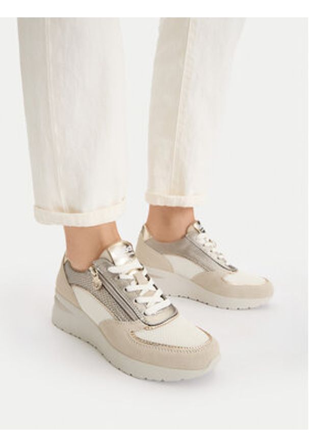 Go Soft Sneakersy CEO-WS2P260-03 Beżowy. Kolor: beżowy. Materiał: materiał