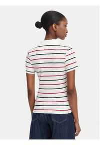 Tommy Jeans Polo DW0DW22327 Biały Slim Fit. Typ kołnierza: polo. Kolor: biały. Materiał: bawełna #4
