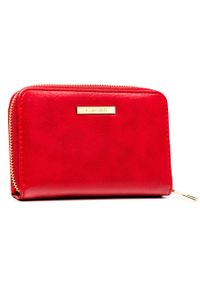4U CAVALDI - Duży, czerwony portfel damski w typie piórnika wykonany ze skóry ekologicznej 4U Cavaldi CHWJ-04. Kolor: czerwony. Materiał: skóra ekologiczna #1
