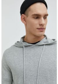 Jack & Jones sweter męski kolor szary lekki. Kolor: szary. Materiał: dzianina. Długość rękawa: długi rękaw. Długość: długie #5