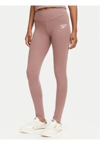 Reebok Legginsy Celina RK25701CCW Beżowy Slim Fit. Kolor: beżowy. Materiał: bawełna #1
