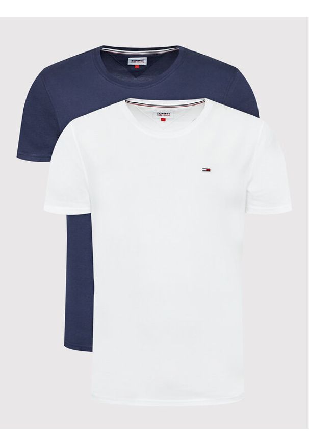 Tommy Jeans Komplet 2 t-shirtów DM0DM15381 Kolorowy Slim Fit. Materiał: bawełna. Wzór: kolorowy