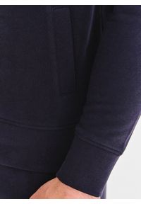 Pako Lorente - PAKO LORENTE - Granatowa bluza dresowa na suwak. Kolor: szary, niebieski. Materiał: dresówka. Wzór: gładki #5