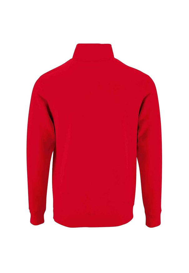 SOL'S - Sweter Męski Stan Zip Z Kołnierzem Stojącym. Kolor: czerwony