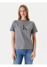 Calvin Klein Jeans T-Shirt Hero Classic LV047B865G Szary Regular Fit. Kolor: szary. Materiał: bawełna