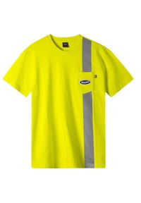 HUF - Koszulka turystyczna męska Huff Safety S/s. Kolor: niebieski. Materiał: bawełna