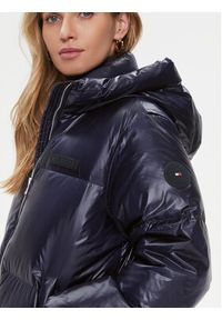 TOMMY HILFIGER - Tommy Hilfiger Kurtka puchowa New York Gloss WW0WW40836 Granatowy Relaxed Fit. Kolor: niebieski. Materiał: syntetyk