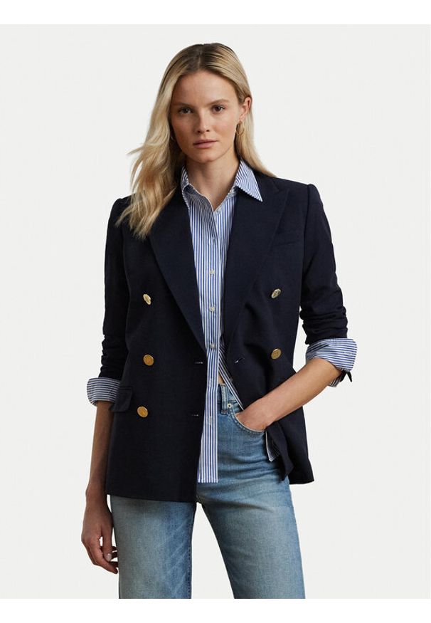 Lauren Ralph Lauren - LAUREN RALPH LAUREN Marynarka 200911071001 Granatowy Straight Fit. Kolor: niebieski. Materiał: wełna