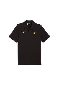 Polo Puma Ferrari Sportswear. Typ kołnierza: polo. Kolor: czarny. Styl: sportowy