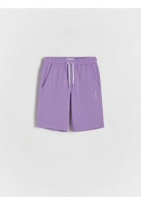 Reserved - Bawełniane szorty z kieszeniami - fioletowy. Kolor: fioletowy. Materiał: bawełna