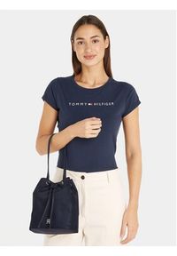 TOMMY HILFIGER - Tommy Hilfiger Torebka Poppy Bucket AW0AW15218 Granatowy. Kolor: niebieski #4