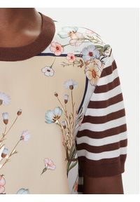 Liu Jo T-Shirt WA6386 MS49I Brązowy Regular Fit. Kolor: brązowy. Materiał: wiskoza #4