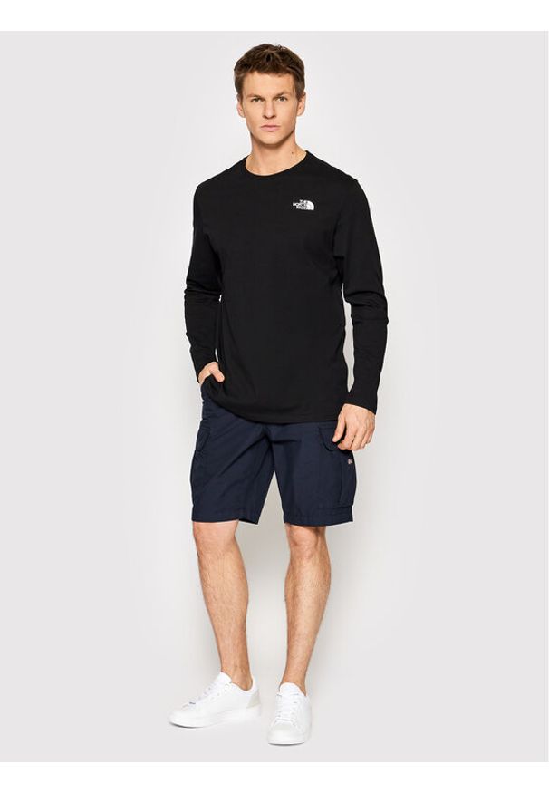 The North Face Longsleeve Easy Tee NF0A2TX1 Czarny Regular Fit. Kolor: czarny. Materiał: bawełna. Długość rękawa: długi rękaw