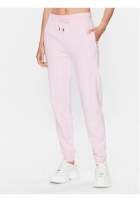 Hugo Spodnie dresowe Easy 50478226 Różowy Regular Fit. Kolor: różowy. Materiał: bawełna, dresówka #1