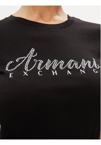 Armani Exchange T-Shirt 8NYT91 YJG3Z 1200 Czarny Regular Fit. Kolor: czarny. Materiał: bawełna