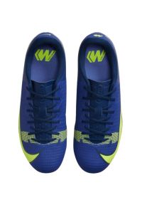 Buty piłkarskie Nike Mercurial Vapor 14 Academy FG/MG Jr CV0811 474 niebieskie niebieskie. Kolor: niebieski. Materiał: skóra, syntetyk. Szerokość cholewki: normalna. Sport: piłka nożna #6