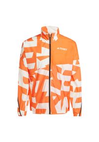 Adidas - Wiatrówka Terrex Multi Printed. Kolor: pomarańczowy, biały, wielokolorowy. Materiał: materiał. Sport: bieganie