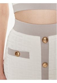 Elisabetta Franchi Spódnica mini GK-98B-42E2-004477 Biały Slim Fit. Kolor: biały. Materiał: syntetyk, wiskoza #4
