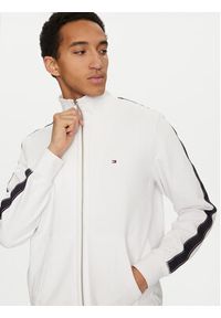 TOMMY HILFIGER - Tommy Hilfiger Bluza Global Stripe MW0MW37468 Biały Regular Fit. Kolor: biały. Materiał: bawełna #3