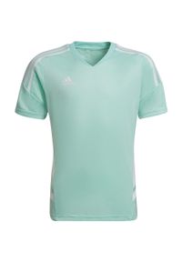 Adidas - Koszulka do piłki nożnej dla dzieci adidas Condivo 22 Jersey. Kolor: zielony. Materiał: jersey