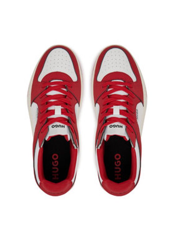Hugo - HUGO Sneakersy Hadrian 50541700 Czerwony. Kolor: czerwony. Materiał: skóra