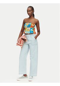 Roxy Top Atlas Palmy Daze ERJWT03669 Kolorowy Regular Fit. Materiał: bawełna. Wzór: kolorowy #6