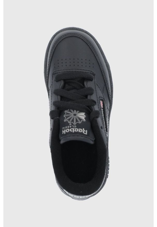 Reebok Classic Buty skórzane dziecięce Club C kolor czarny. Nosek buta: okrągły. Zapięcie: sznurówki. Kolor: czarny. Materiał: skóra. Model: Reebok Classic, Reebok Club
