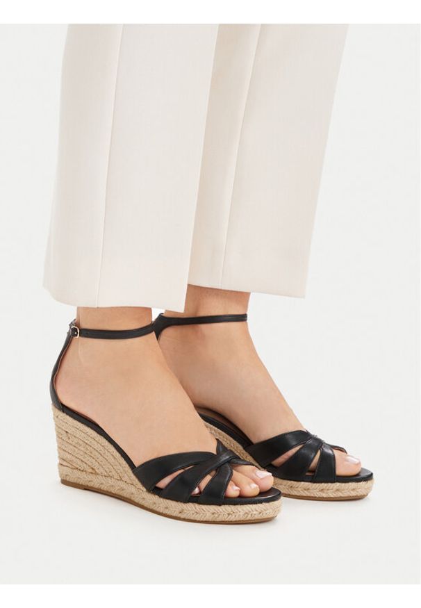 Lauren Ralph Lauren - LAUREN RALPH LAUREN Espadryle 802P04433001 Czarny. Kolor: czarny. Materiał: skóra